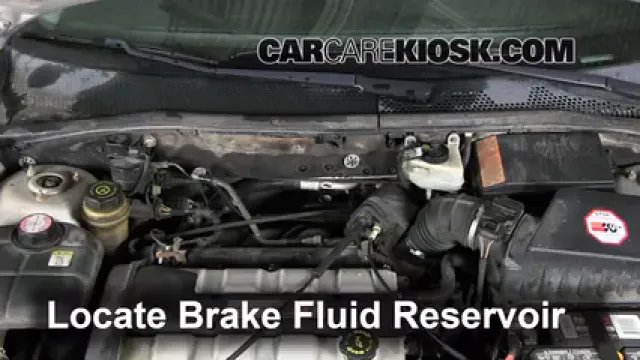2002 Ford Focus ZX3 2.0L 4 Cyl. Brake Fluid Check Fluid Level